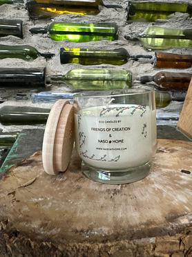 Friends of Creation & NASO @ Home Eco Candles (Reworked Glass, and Wood Lid)