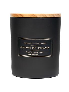 Velvet Rose, Oud + Sandalwood Scented Candle (4oz)